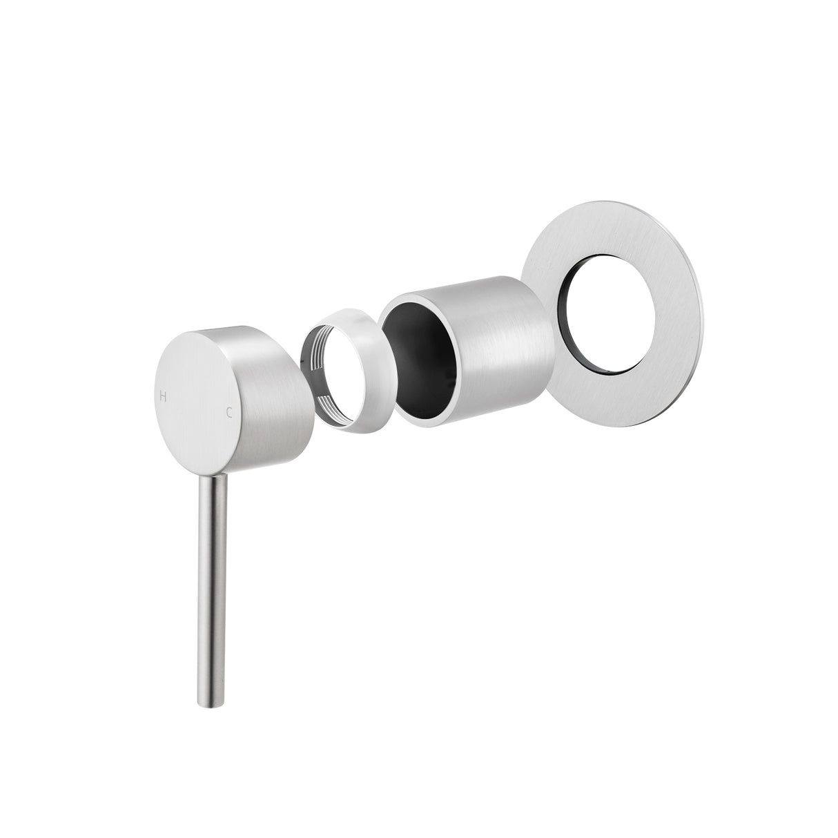 LUCID PIN - Brushed Nickel Wall Mixer