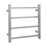 Brushed Nickel Heated Towel Rack 4 Bars