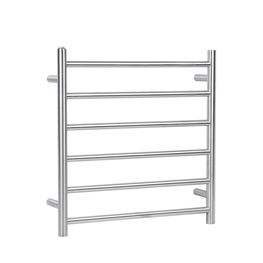 Brushed Nickel Heated Towel Rack 6 Bars