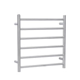 Brushed Nickel Heated Towel Rack 6 Bars