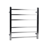 Brushed Nickel Heated Towel Rack 6 Bars