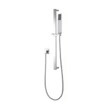 Brushed Nickel Shower Rail with Handheld Shower
