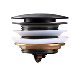 40mm Brushed Gun Metal Bathtub Pop Up Waste Non Overflow