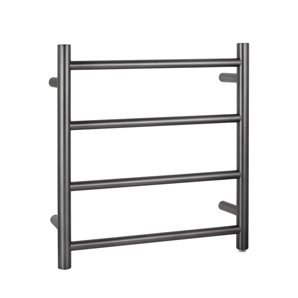 Brushed Gunmetal Heated Towel Rack 4 Bars