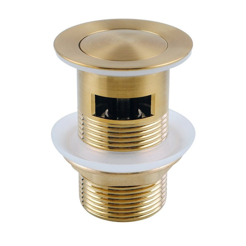 32mm Brushed Brass Pop Up Waste Overflow