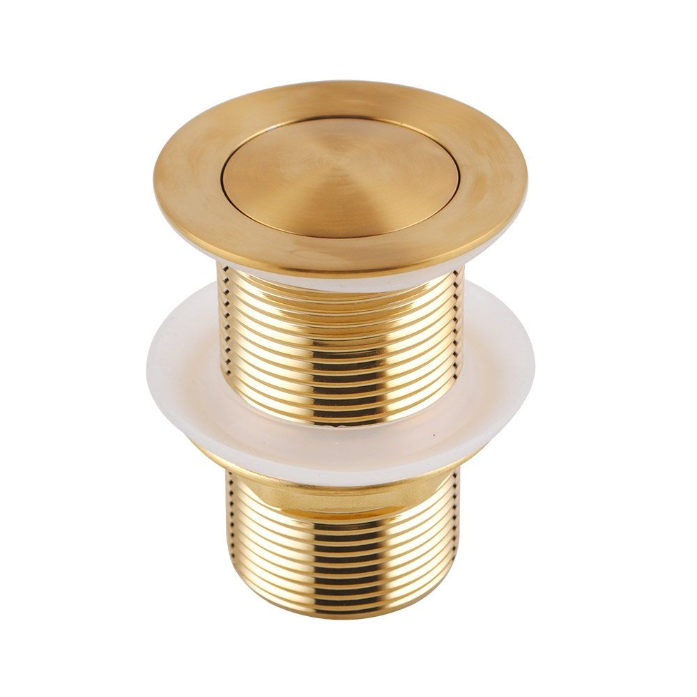 32mm Brushed Brass Pop Up Waste Non Overflow