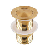 32mm Brushed Brass Pop Up Waste Non Overflow