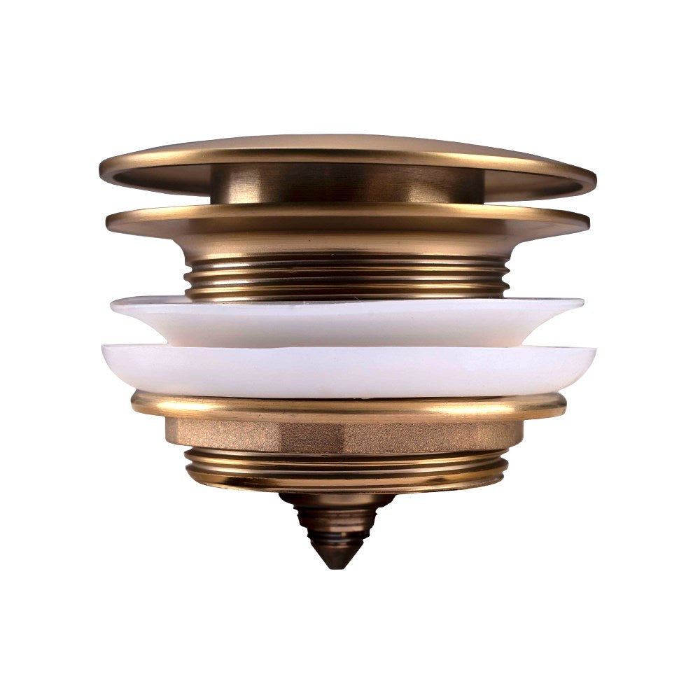 40mm Brushed Brass Bathtub Pop Up Waste Non Overflow