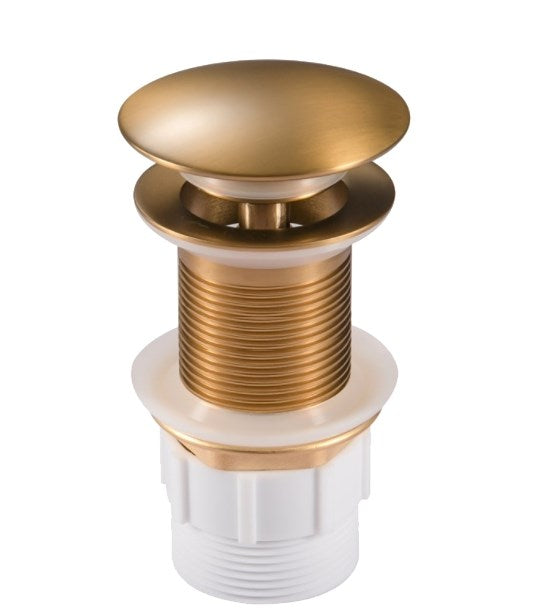 32mm Brushed Brass Pop Up Waste Non Overflow
