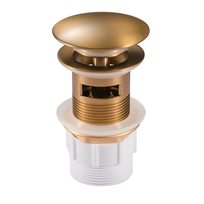 32mm Brushed Brass Pop Up Waste Overflow