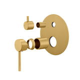 LUCID PIN - Brushed Brass Diverter Mixer