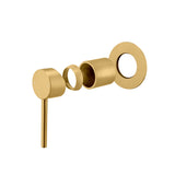 LUCID PIN - Brushed Brass Wall Mixer