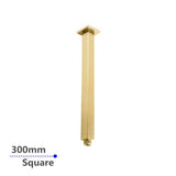 300mm Brushed Brass Ceiling Shower Arm