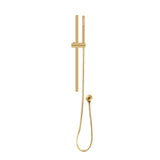 Brushed Brass Shower Rail with Handheld Shower