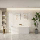 Bullion Ultra-Thin Back-to-Wall Bathtub - Gloss White