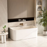 Bullion Ultra-Thin Back-to-Wall Bathtub - Gloss White
