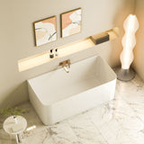 Bullion Ultra-Thin Back-to-Wall Bathtub - Gloss White