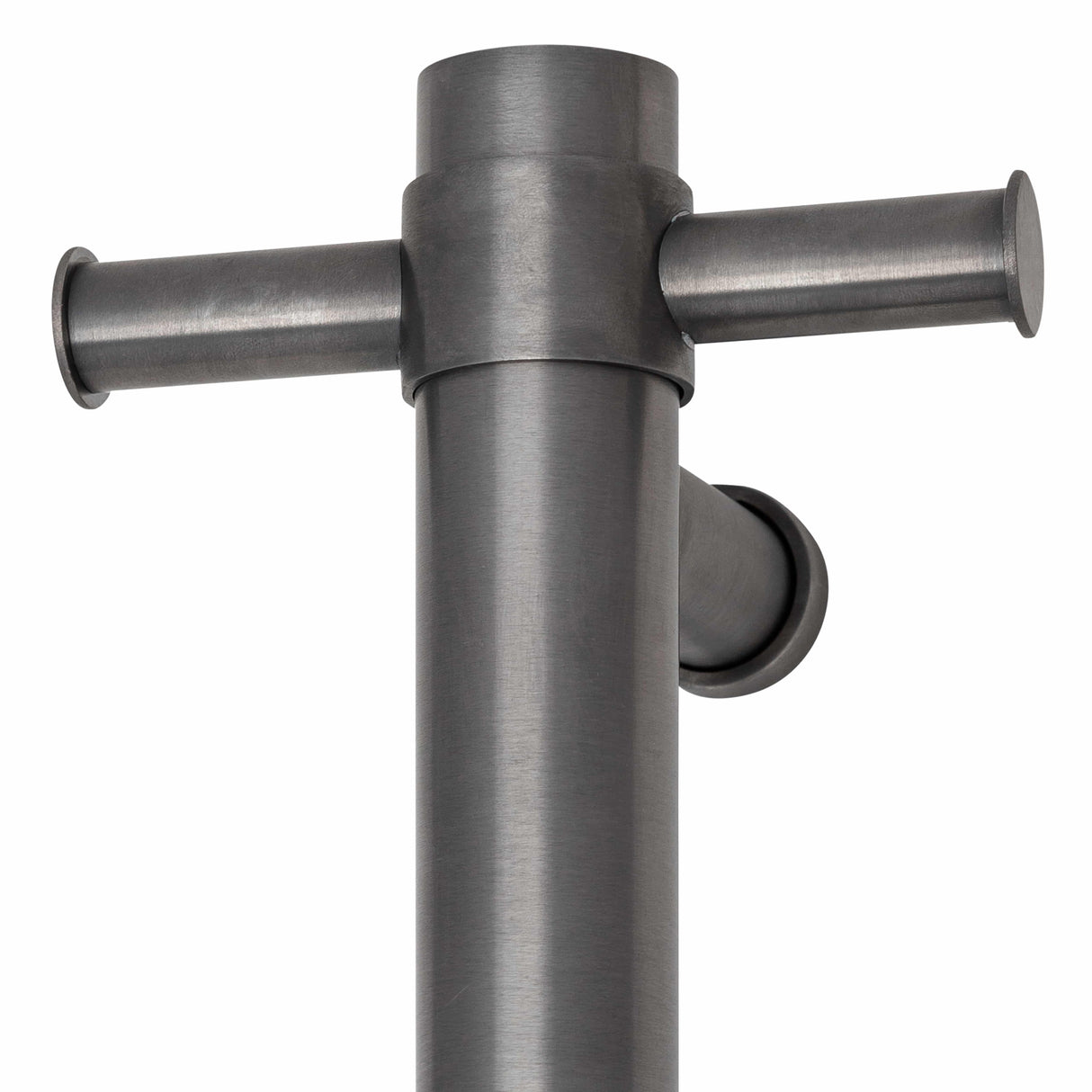 VS900HBGM Brushed Gun Metal Round Vertical Single Heated Rail