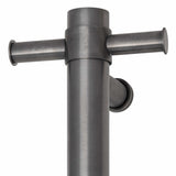 VS900HBGM Brushed Gun Metal Round Vertical Single Heated Rail