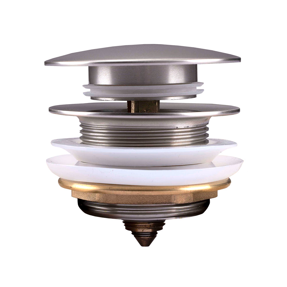 40mm Brushed Nickel Bathtub Pop Up Waste Non Overflow