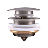 40mm Brushed Nickel Bathtub Pop Up Waste Non Overflow