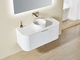 Avalon Curved Wall Hung Fluted Vanity 1490X493X470MM