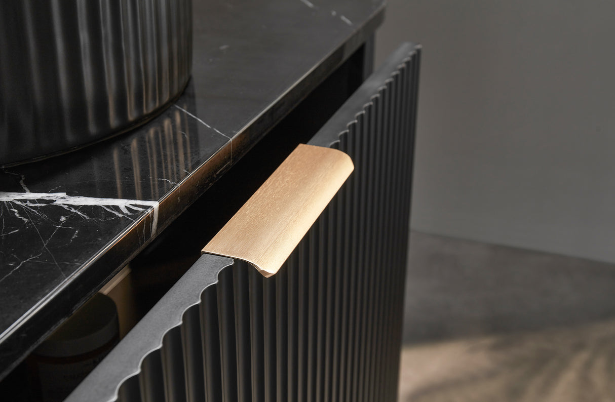 Avalon Curved Wall Hung Fluted Vanity 890X493X470MM