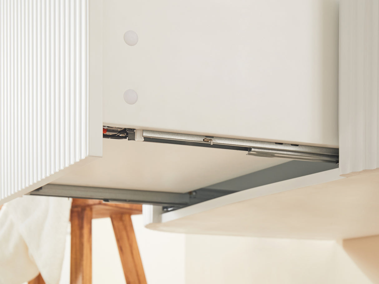 Avalon Curved Wall Hung Fluted Vanity 740X493X470MM