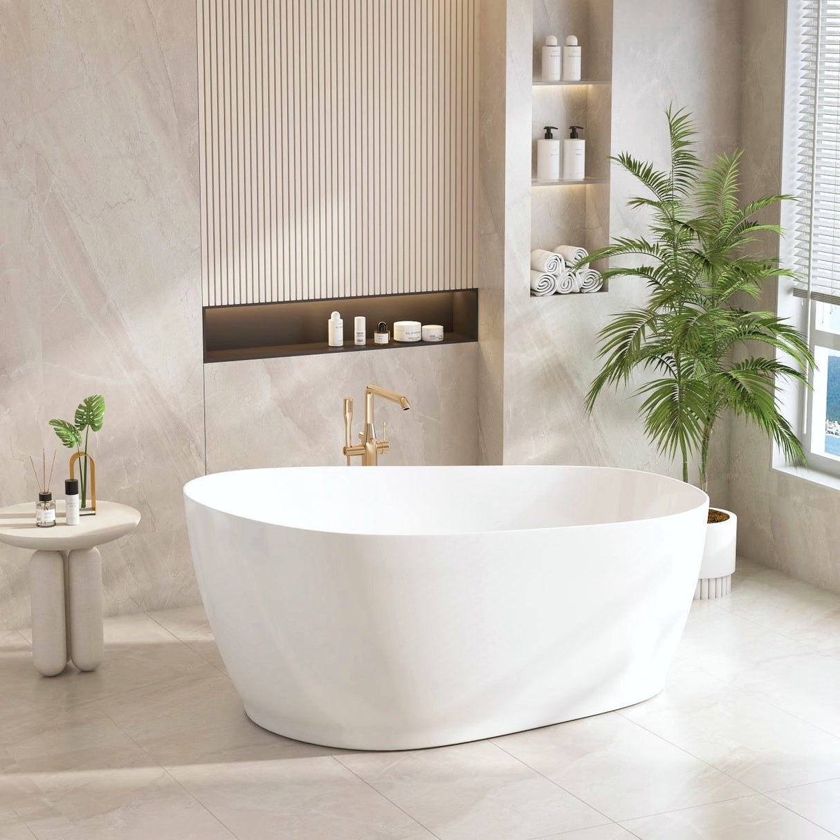 Cannes Freestanding Bathtub - Matt White