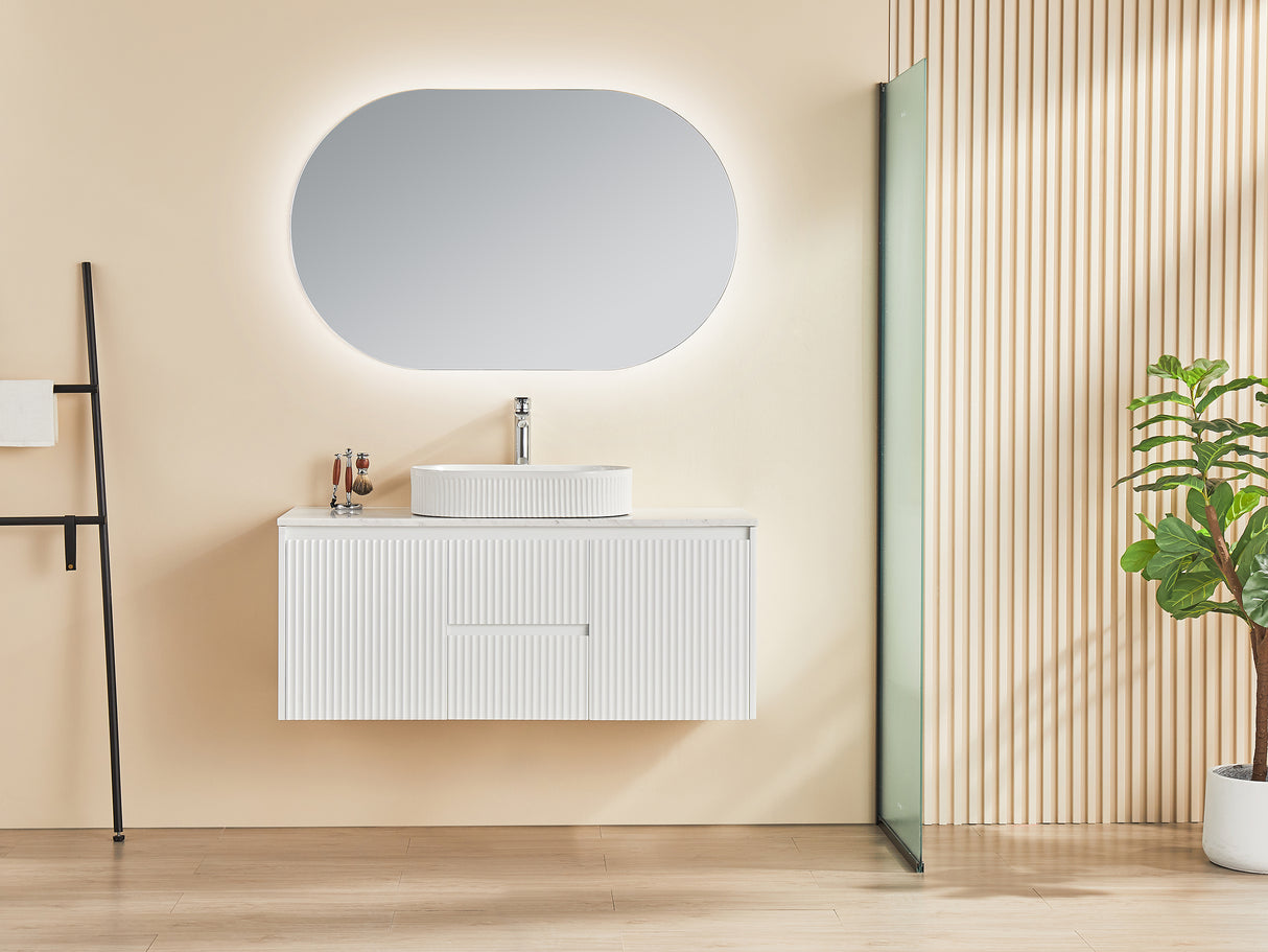 Brindabella Wall Hung Fluted Vanity 1200X455X480MM