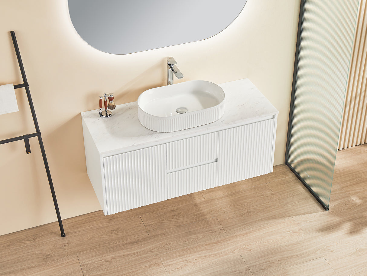 Brindabella Wall Hung Fluted Vanity 1200X455X480MM