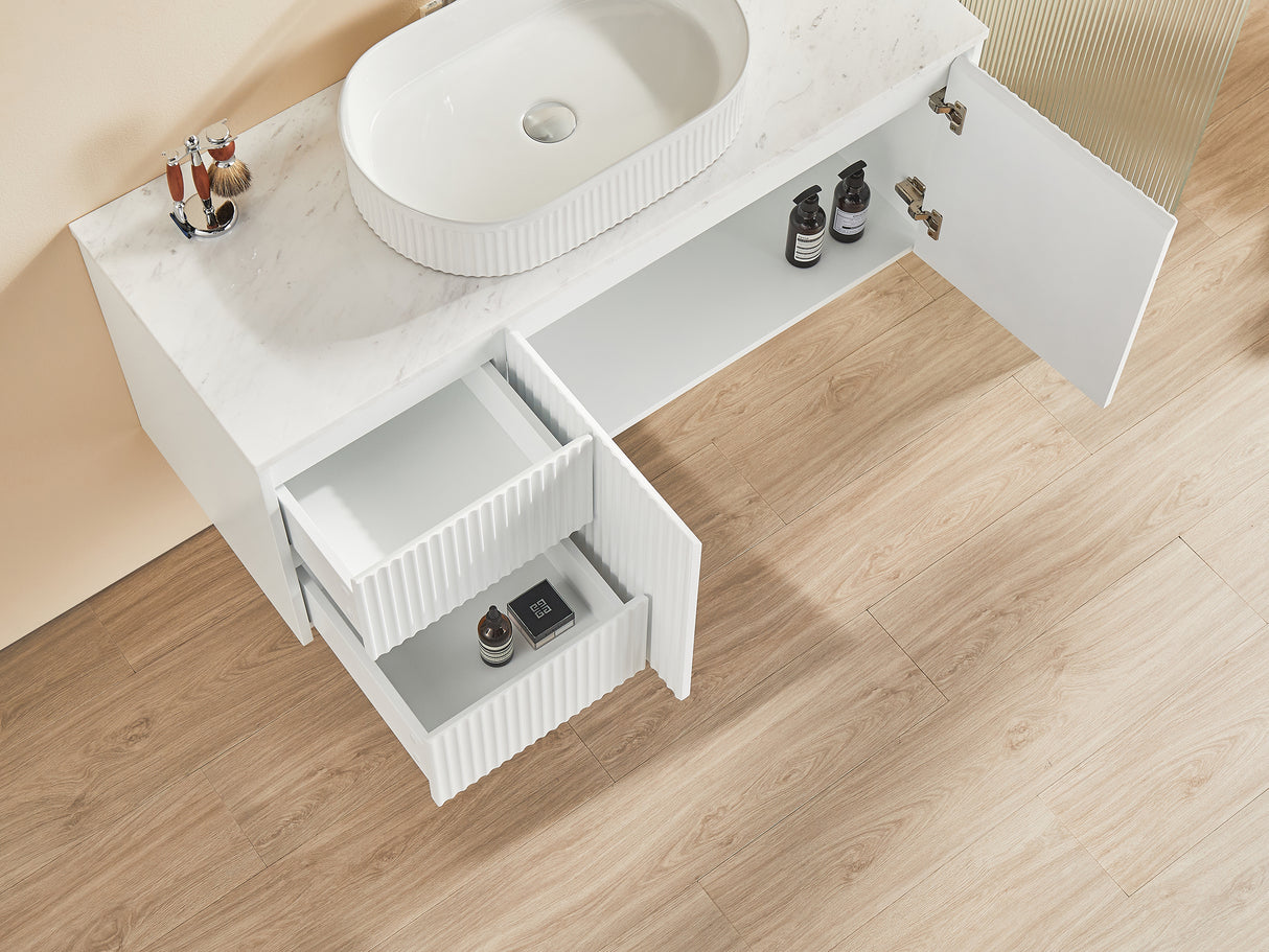 Brindabella Wall Hung Fluted Vanity 1200X455X480MM