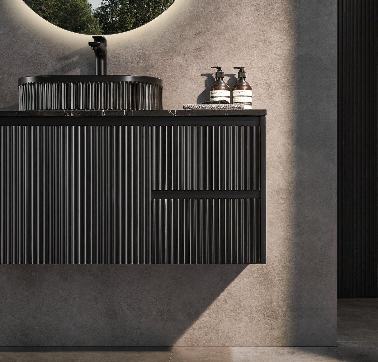 Brindabella Wall Hung Fluted Vanity 1200X455X480MM