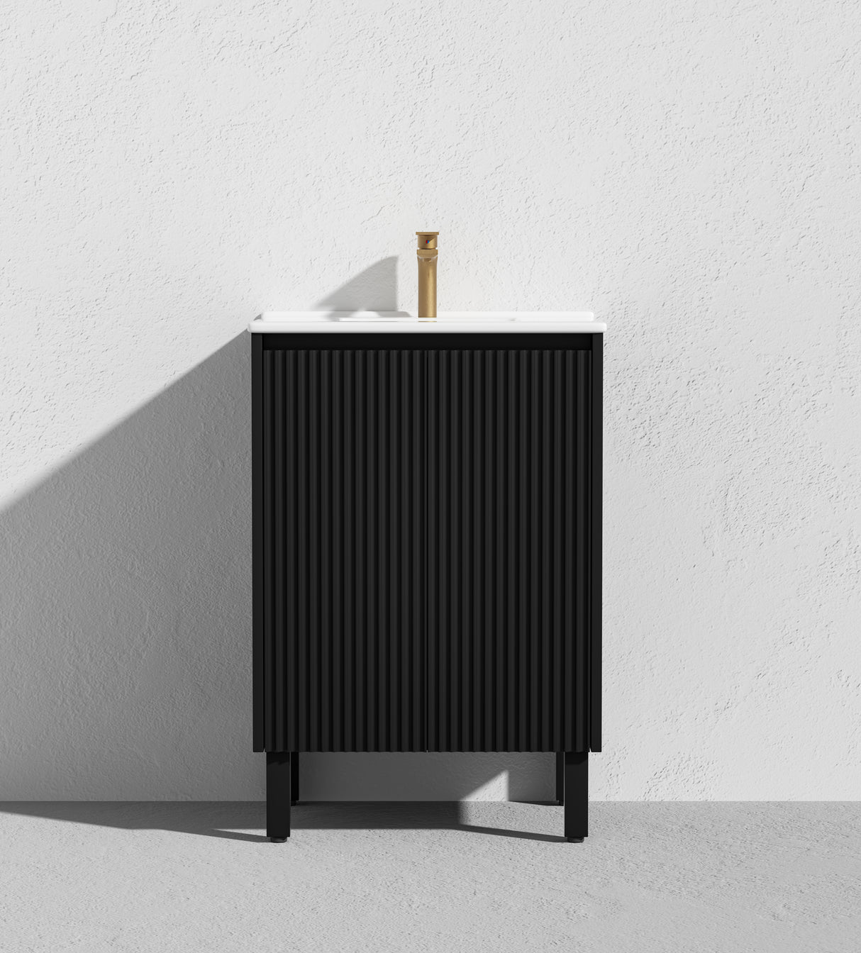 Brighton Free Standing Fluted Vanity 600X455X860MM