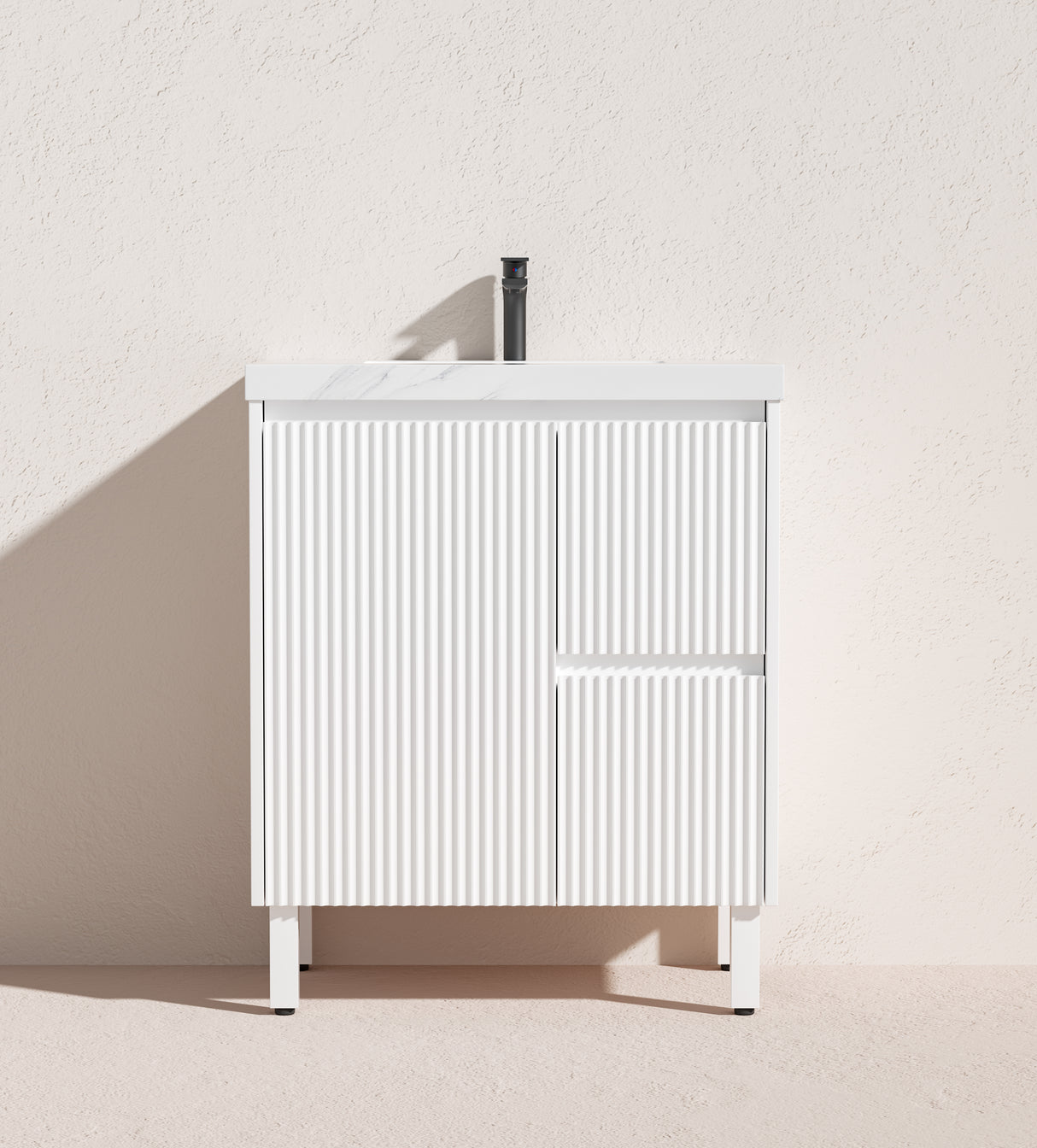 Brighton Free Standing Fluted Vanity 750X455X860MM