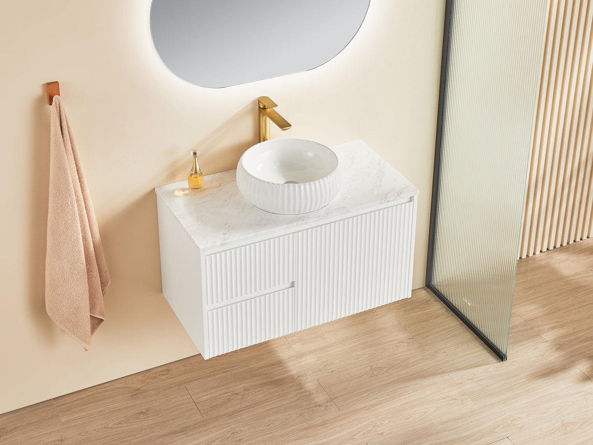 Brindabella Wall Hung Fluted Vanity 900X455X480MM