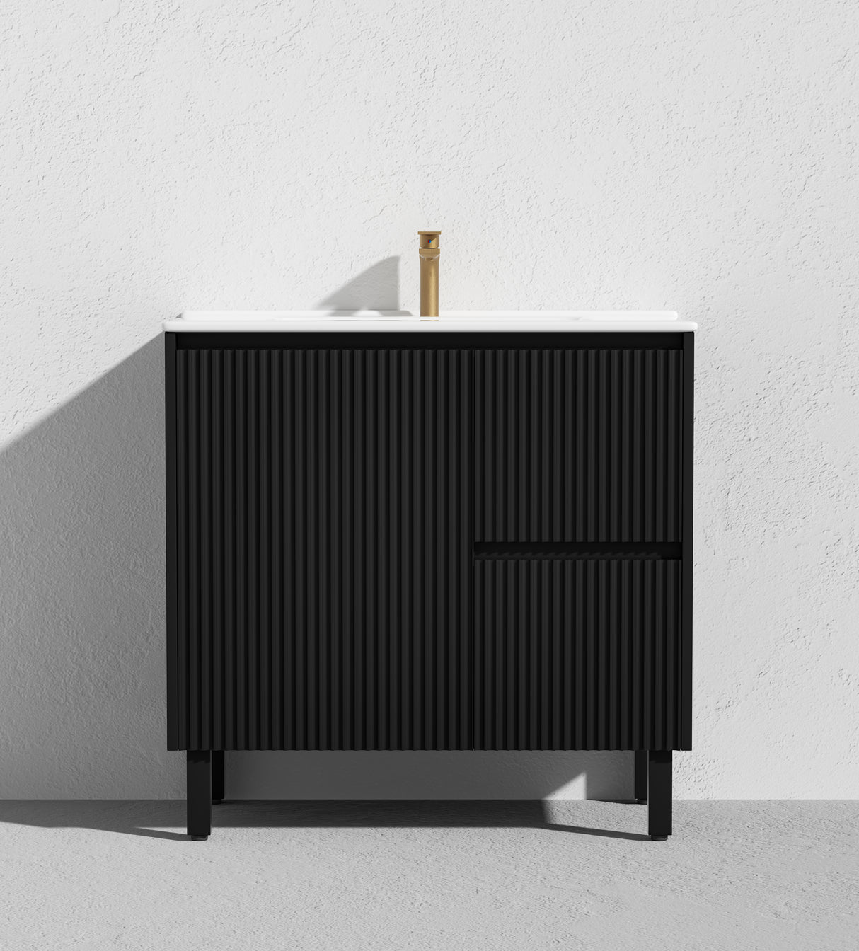 Brighton Free Standing Fluted Vanity 900X455X860MM