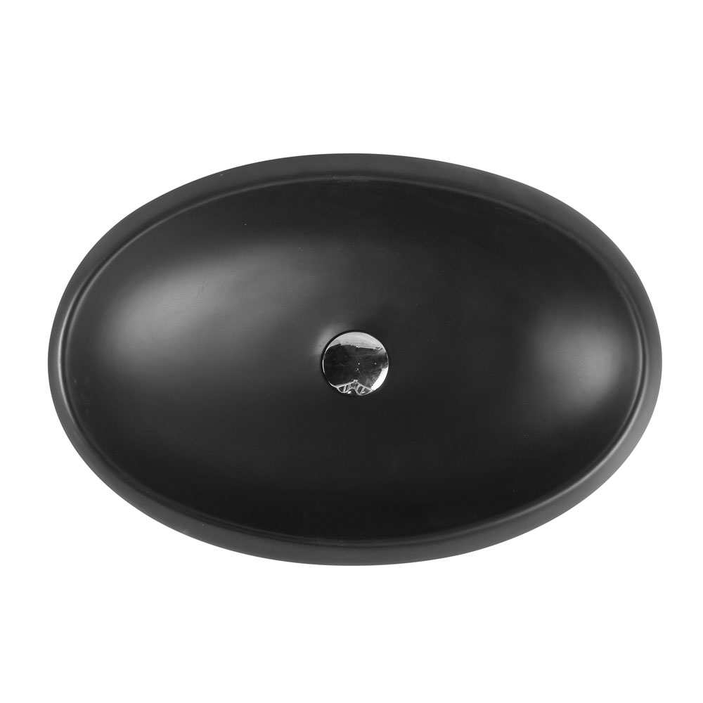 Chur 33 Counter-top Oval Basin - Matt Black