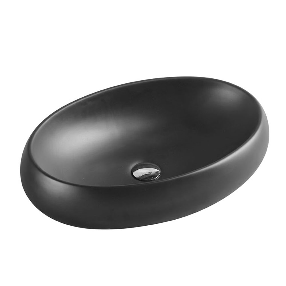 Chur 33 Counter-top Oval Basin - Matt Black