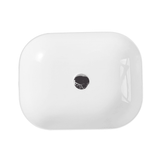 Chur 43 Counter-top Round-edged Square Basin - Black & White