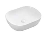 Chur 43 Counter-top Round-edged Square Basin - Matt White