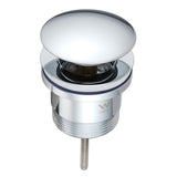 40mm Chrome Pop Up Waste Universal Non Overflow