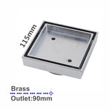 115x115mm Chrome Tile Insert Drain