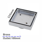 115x115mm Chrome Tile Insert Drain
