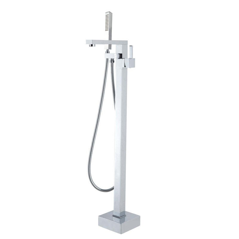 Chrome Freestanding Tap with Handheld Shower