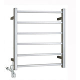 Chrome Heated Towel Rack 6 Bars