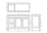 Harrington Free Standing Vanity 1200X455X860MM