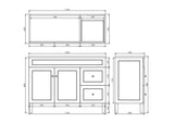 Harrington Free Standing Vanity 1200X455X860MM