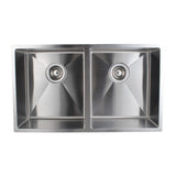 Handmade Stainless Steel Chrome Double Bowl Kitchen Sink 1.2mm (Top/Flush/Undermount) 770*440*230mm