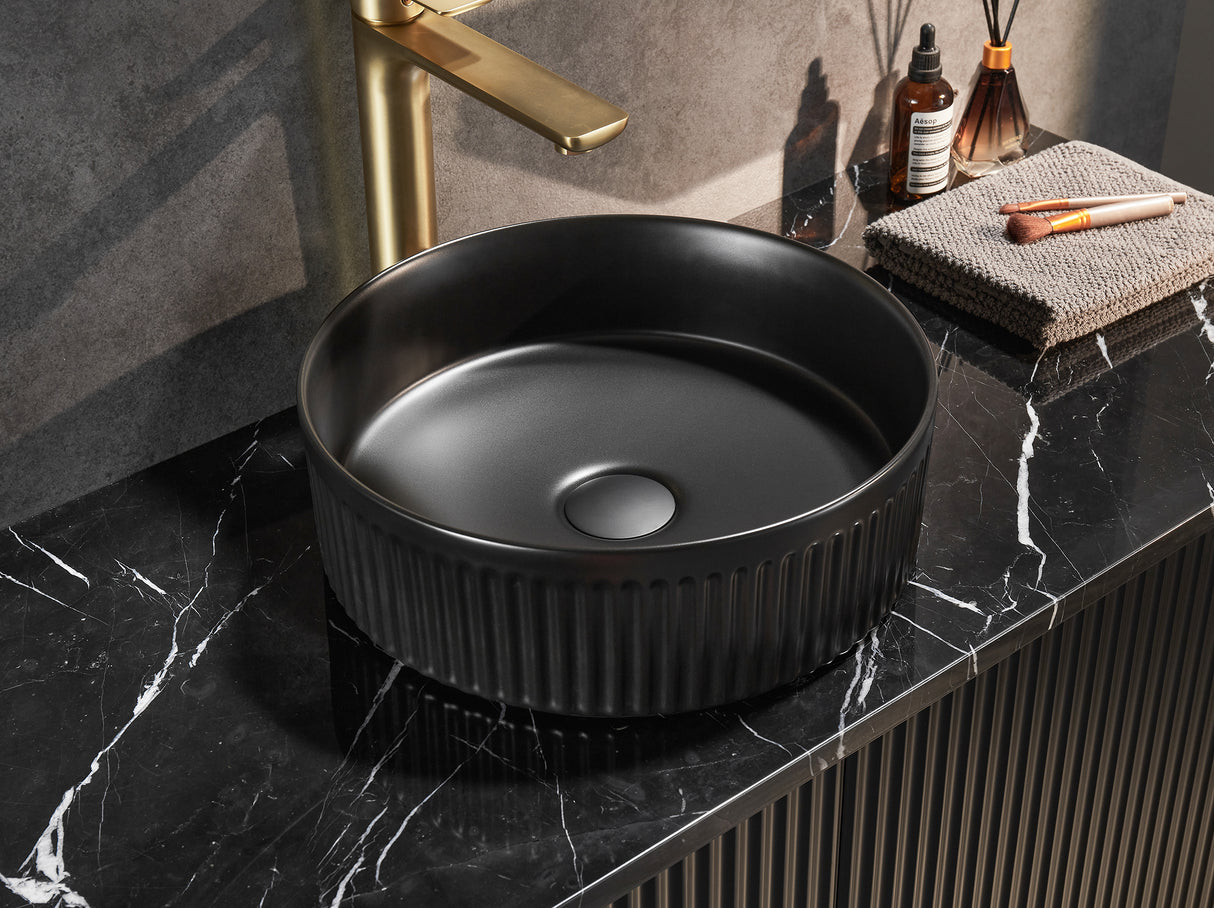 Kirribilli Double Bowl Wall Hung Fluted Vanity 1500X455X480MM